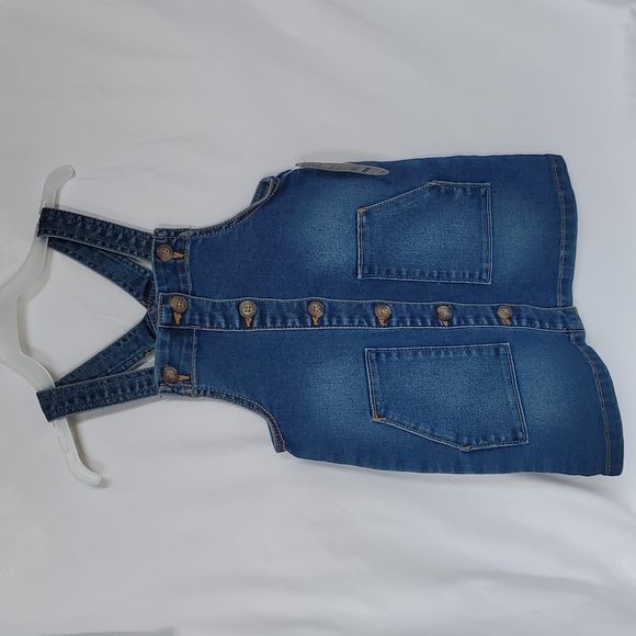NWT 2 adorable girls jean dresses size 4T - Picture 2 of 5